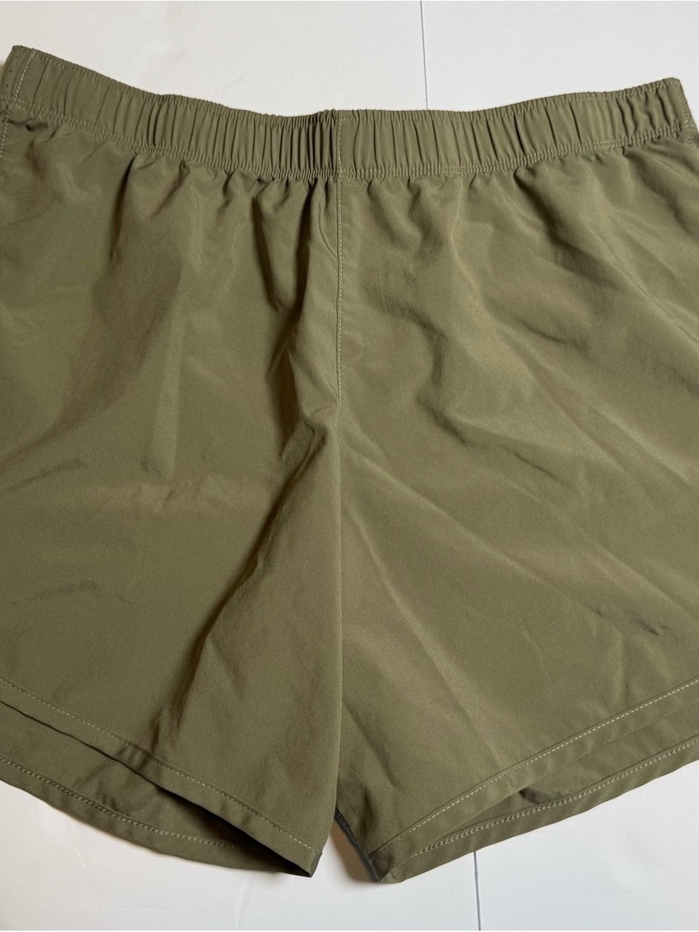New Balance Women's Running Shorts Olive Drawstring Elastic Waist Solid Logo M